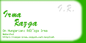 irma razga business card